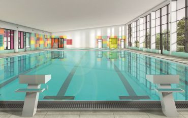 Visualisierung Schwimmhalle Stadt Burg © BAUCONZEPT® – PLANUNGSGESELLSCHAFT mbH